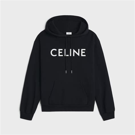 celine hoodie black and white.